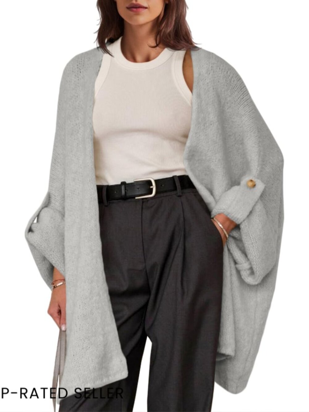 Oversized Chunky Knit Cardigan Sweater Coats Open Front Slouchy Fall Trendy